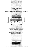 Evaluation of a laser road surface tester