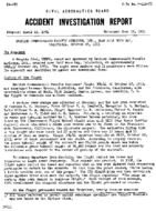 Investigation of Aircraft Accident BRITISH COMMONWEALTH PACIFIC AIRLINES NEAR HALF MOON BAY CALIFORNIA 19531029