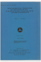 Tariff Computerization Standardization and Simplification  the State of the Art and its Policy Implications for the Department of Transportation