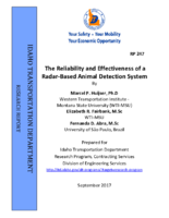The Reliability and Effectiveness of a RadarBased Animal Detection System