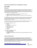 Bus Lifecycle Cost Model for Federal Land Management Agencies
