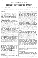 Investigation of Aircraft Accident BEECHCRAFT BONANZA LAKEVIEW OREGON 19471028