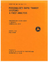 Personalized Rapid Transit Systems  a First Analysis