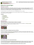 Human Environment Digest February 26 2015