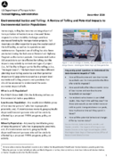 Environmental Justice and Tolling A Review of Tolling and Potential Impacts to Environmental Justice Populations