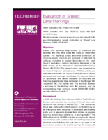 Evaluation of Shared Lane Markings  techbrief