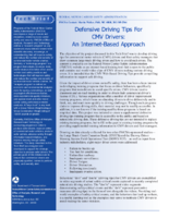 Defensive Driving Tips for CMV Drivers An InternetBased Approach