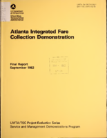 Atlanta Integrated Fare Collection Demonstration