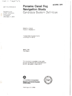 Panama Canal Fog Navigation Study  Candidate System Definition