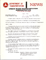 Department of Transportation News Urban Mass Transportation Administration DOT 23069