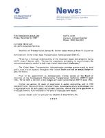 Clymer Sworn In as UMTA Administrator