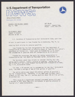 Department of Transportation News Releases May 1980