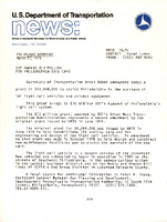 US Department of Transportation News Office of Assistant Secretary for Governmental and Public Affairs UMTA 1579 DOT Awards 13 Million for Philadelphia Rail Cars
