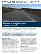 Pavement Markings To Support Automated Vehicles Research Summary