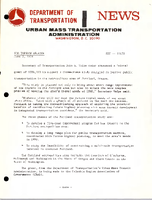Department of Transportation News Urban Mass Transportation Administration DOT 11470