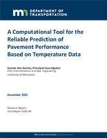 A Computational Tool for the Reliable Prediction of Pavement Performance based on Temperature Data