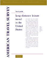 1995 American Travel Survey Long Distance Leisure Travel in The United States