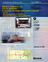 Evaluation Methods and Lessons Learned from the Minnesota Department of Transportation Intelligent Vehicle Initiative Field Operational Test Draft Version 10 Final Report