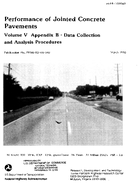 Performance of Jointed Concrete Pavements Volume V Appendix B Data Collection and Analysis Procedures