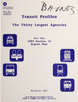 Transit Profiles The Thirty Largest Agencies  For the 1990 Section 15 Report Year