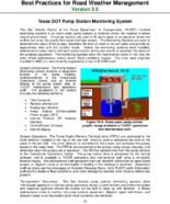 Best Practices for Road Weather Management Version 30 Texas DOT Pump Station Monitoring System