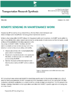 Remote Sensing in Maintenance Work