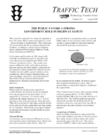 The Public Favors a Strong Government Role in Highway Safety