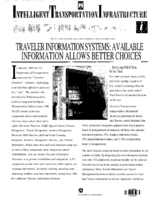 Intelligent Transportation Infrastructure Traveler Information Systems Available Information Allows Better Choices