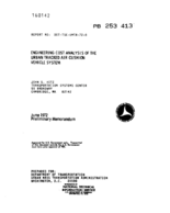 Engineering Cost Analysis of the UrbanTracked Air Cushion Vehicle System