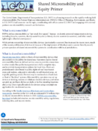 Shared Micromobility and Equity Primer