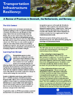 Transportation Infrastructure Resiliency A Review of Practices in Denmark the Netherlands and Norway