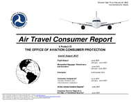 Air Travel Consumer Report August 2021