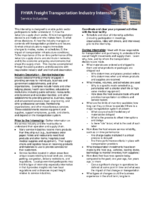 FHWA Freight Transportation Industry Internship Service Industries