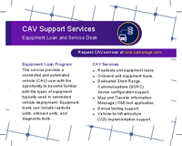 CAV Support Services Equipment Loan and Service Desk