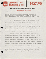 Remarks Delivered by Claude S Brinegar Secretary of Transportation at the Graduation Ceremony of the US Coast Guard Academy