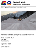 Performance Metric for Highway Avalanche Corridors