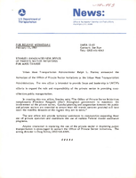 Stanley Announces New Office of Private Sector Initiatives for Mass Transit