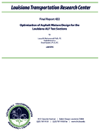 Optimization of Asphalt Mixture Design for the Louisiana ALF Test Sections