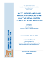 Safety Analysis and Crash Modification Factors of an Adaptive Signal Control Technology along a Corridor