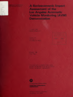 A Socioeconomic Impact Assessment of the Los Angeles Automatic Vehicle Monitoring AVM Demonstration