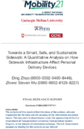 Towards a Smart Safe and Sustainable Sidewalk A Quantitative Analysis on How Sidewalk Infrastructure Affect Personal Delivery Devices