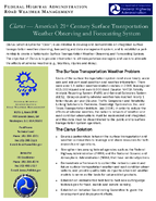 Clarus Americas 21st Century Surface Transportation Weather Observing Forecasting System