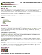 Human Environment Digest June 30 2016