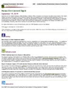 Human Environment Digest September 19 2019
