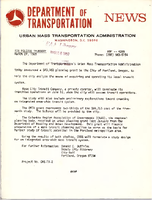 Department of Transportation News Urban Mass Transportation Administration DOT 4269