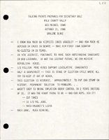 Talking Points Prepared for Secretary Dole Polk County Rally