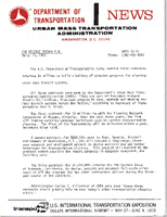 Department of Transportation News Urban Mass Transportation Administration UMTA 7215