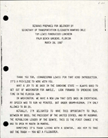 Remarks Prepared for Delivery by Secretary of Transportation Elizabeth Hanford Dole Tom Lewis Fundraiser Luncheon