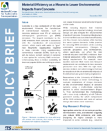 Material Efficiency as a Means to Lower Environmental Impacts from Concrete Policy Brief
