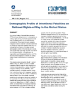 Demographic profile of intentional fatalities on railroad rightsofway in the United States